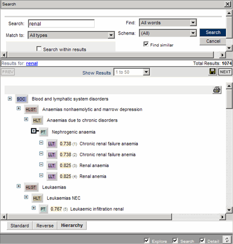 Figure 2-12. Search Results Hierarchy Display