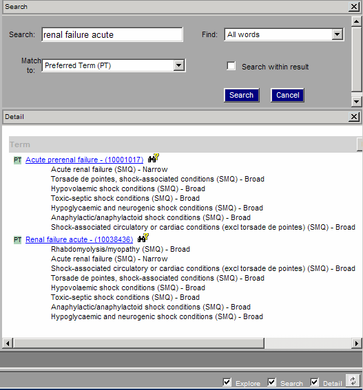 Figure 2-14. SMQ Search Results