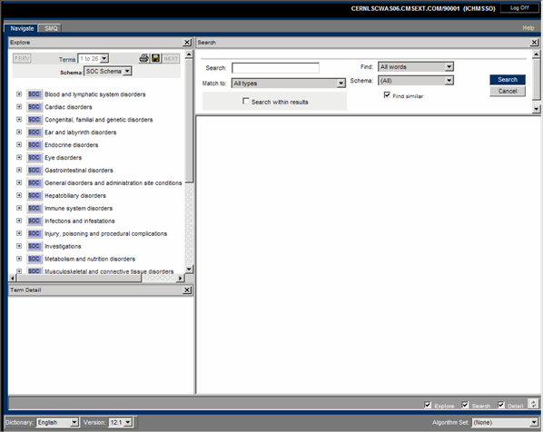 Figure 2-2. Browser Navigation Window - Navigate Tab 