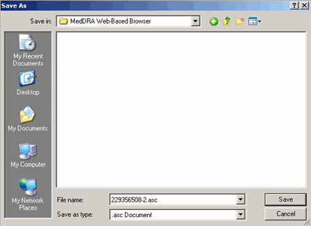 Figure 3-6. Save As Dialog Window